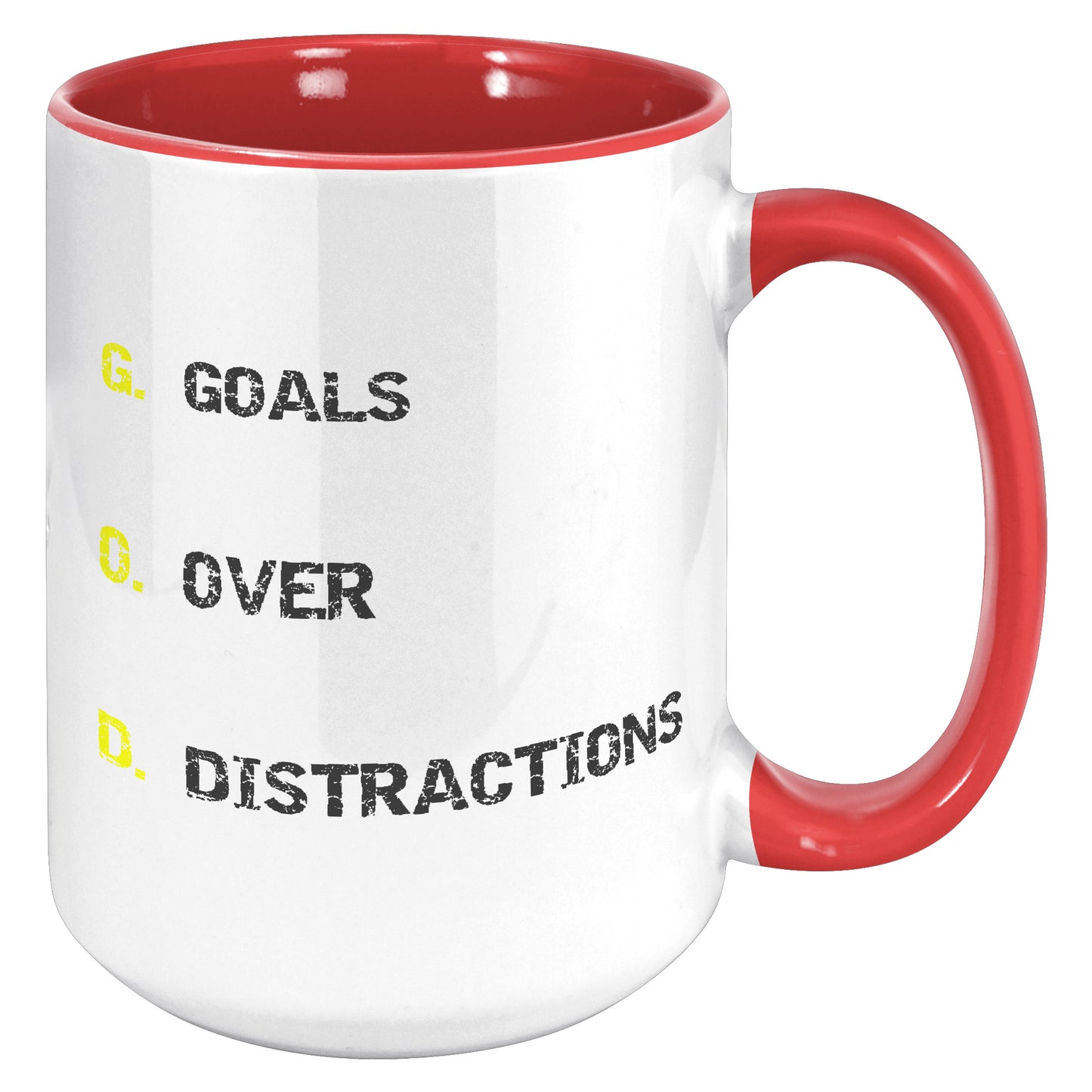 GOALS OVER DISTRACTIONS MUG - GIFTS FOR FAMILY & FRIENDS
