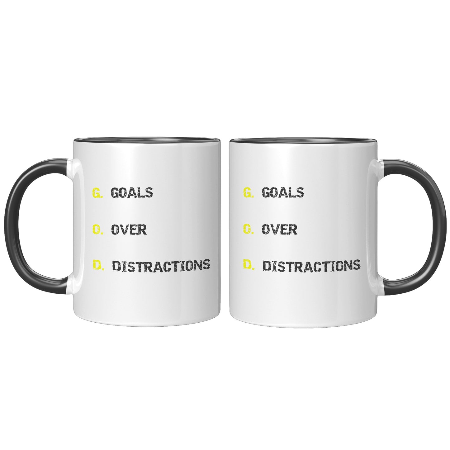 GOALS OVER DISTRACIONS MUG - GIFTS FOR FAMILY & FRIENDS