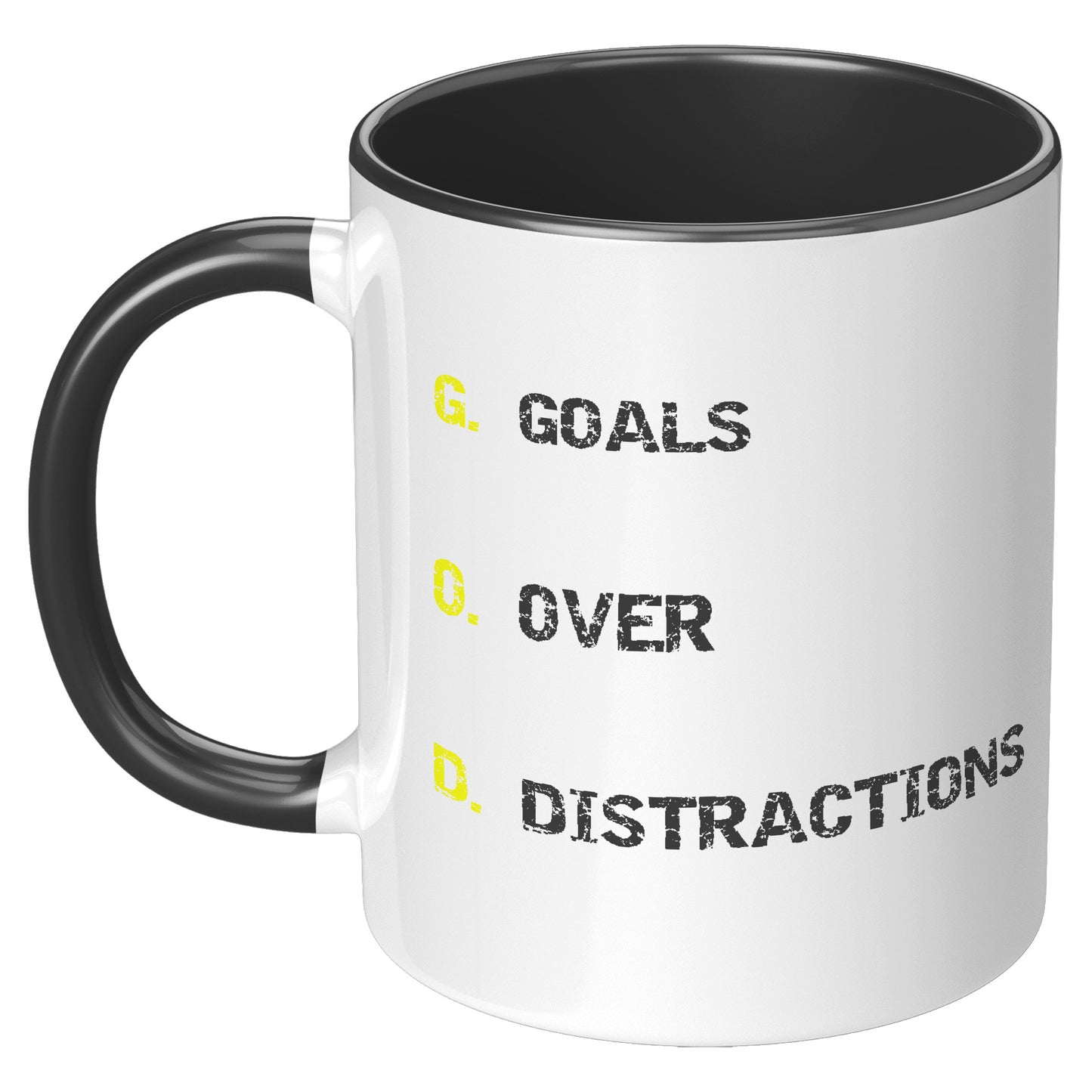 GOALS OVER DISTRACIONS MUG - GIFTS FOR FAMILY & FRIENDS