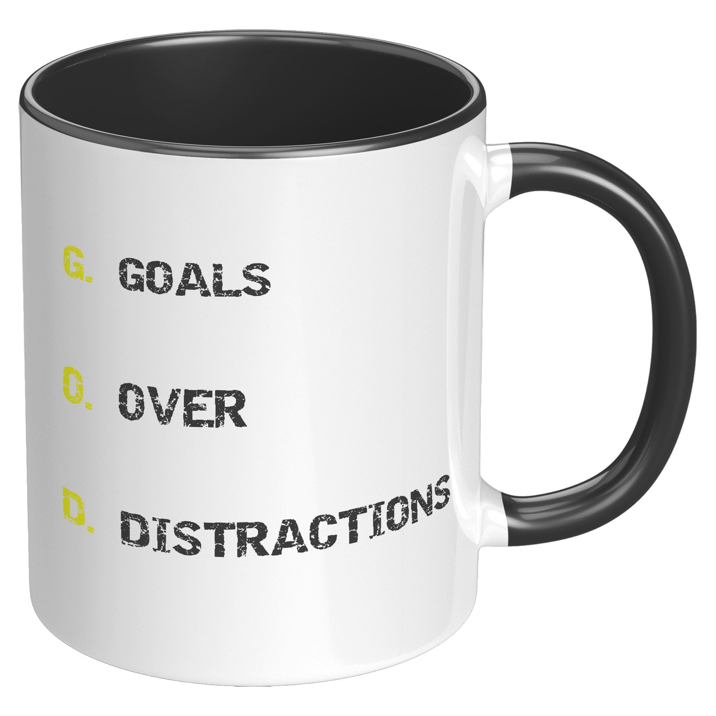 GOALS OVER DISTRACIONS MUG - GIFTS FOR FAMILY & FRIENDS
