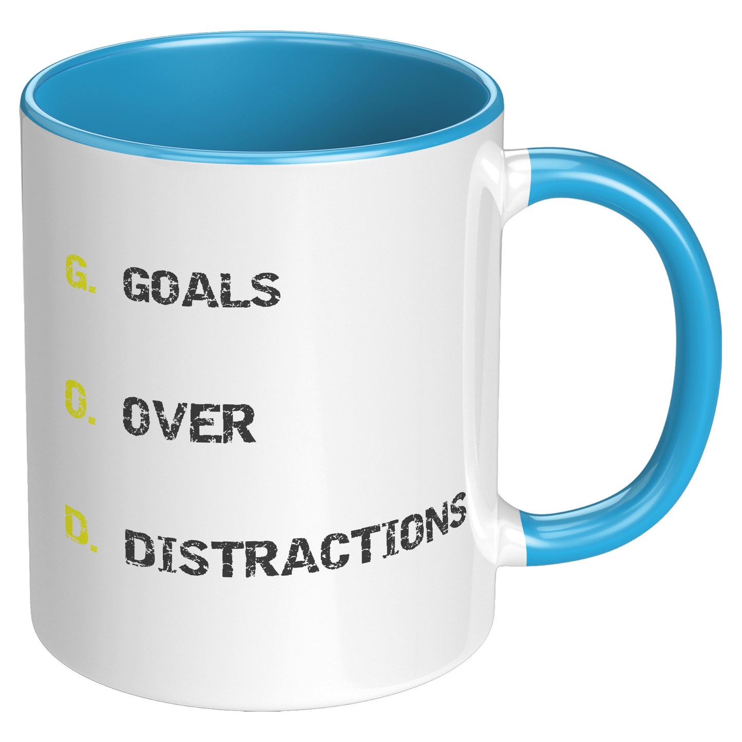 GOALS OVER DISTRACIONS MUG - GIFTS FOR FAMILY & FRIENDS
