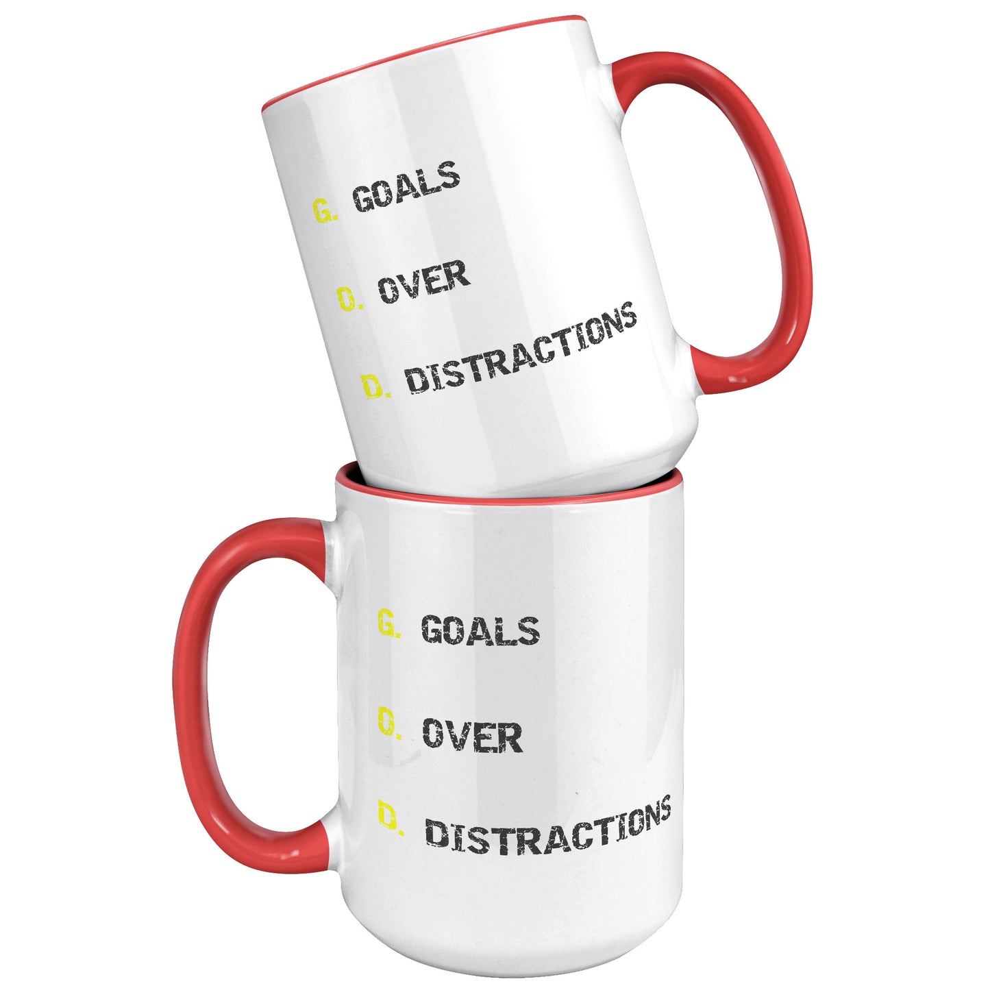 GOALS OVER DISTRACTIONS MUG - GIFTS FOR FAMILY & FRIENDS