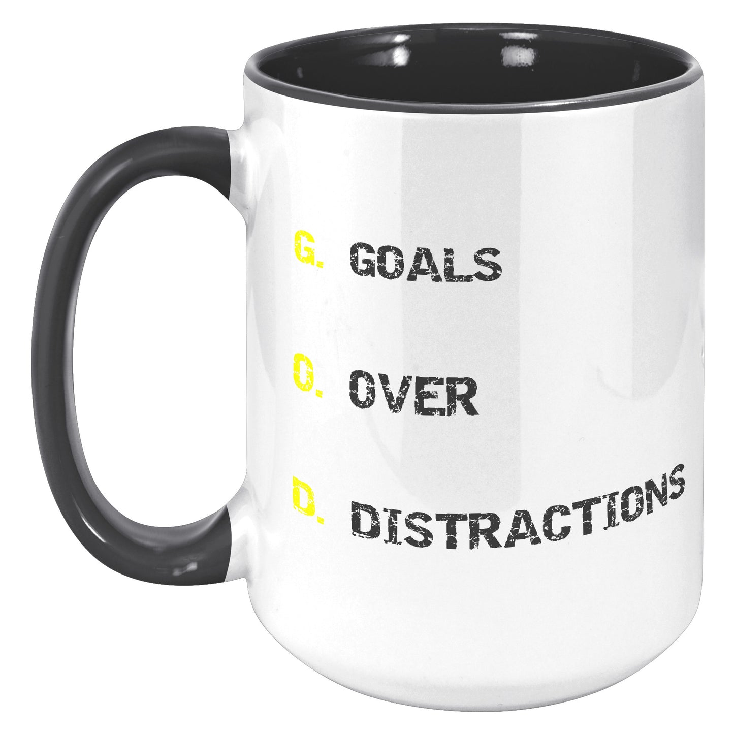GOALS OVER DISTRACTIONS MUG - GIFTS FOR FAMILY & FRIENDS