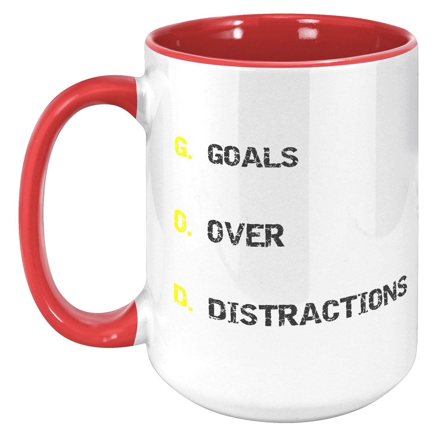 GOALS OVER DISTRACTIONS MUG - GIFTS FOR FAMILY & FRIENDS