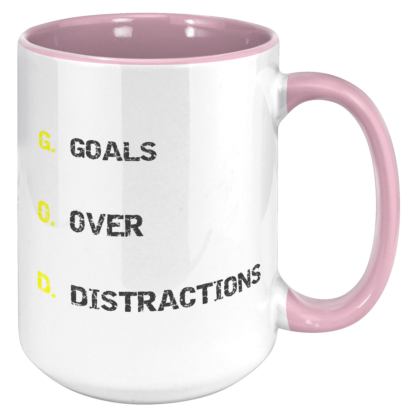 GOALS OVER DISTRACTIONS MUG - GIFTS FOR FAMILY & FRIENDS