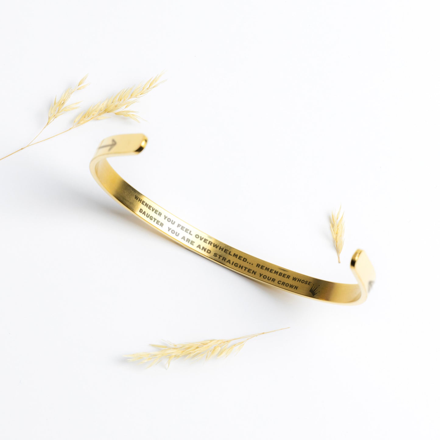 Remember Who You Are and Straighten Your Crown Personalizable Cuff Bracelet