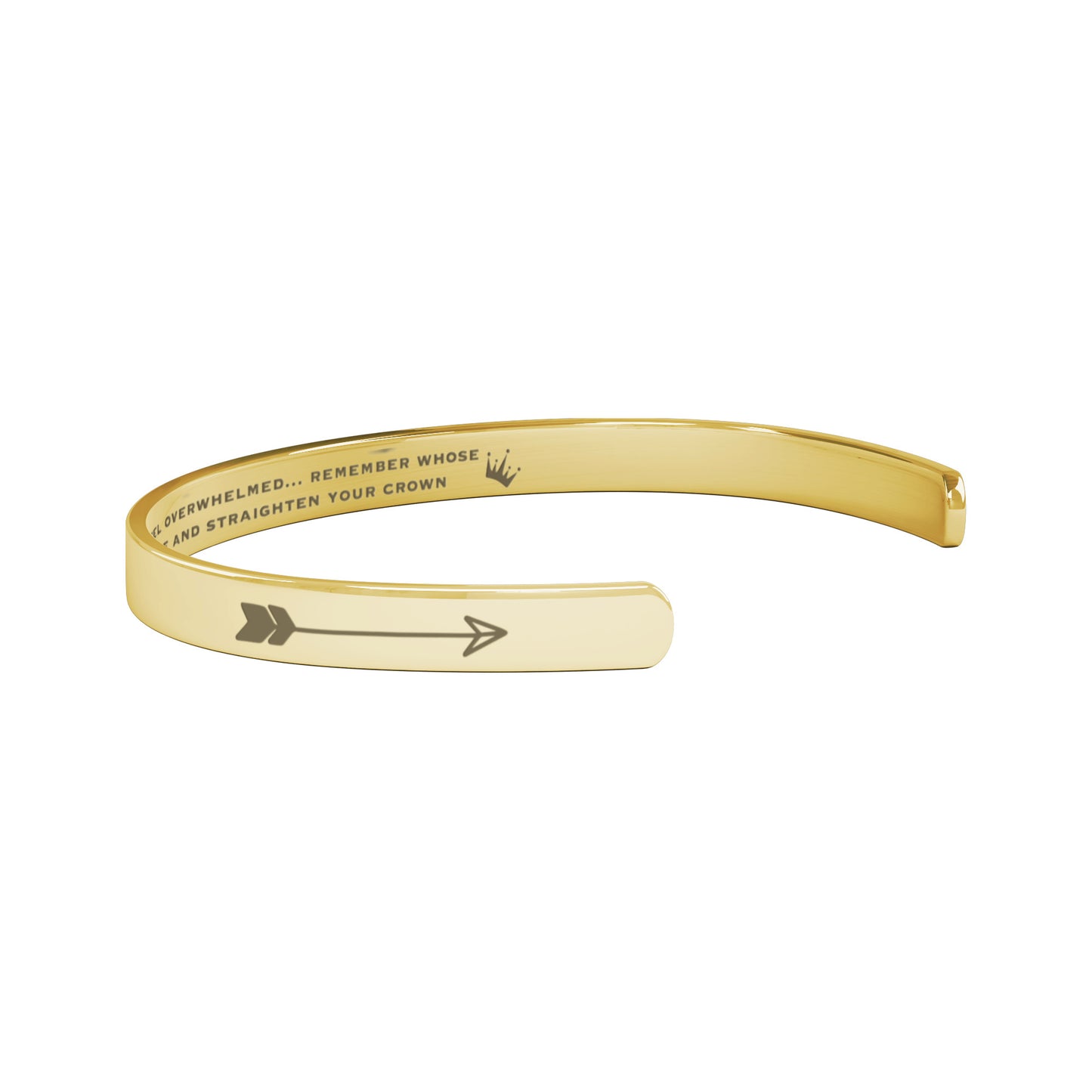 Remember Who You Are and Straighten Your Crown Personalizable Cuff Bracelet