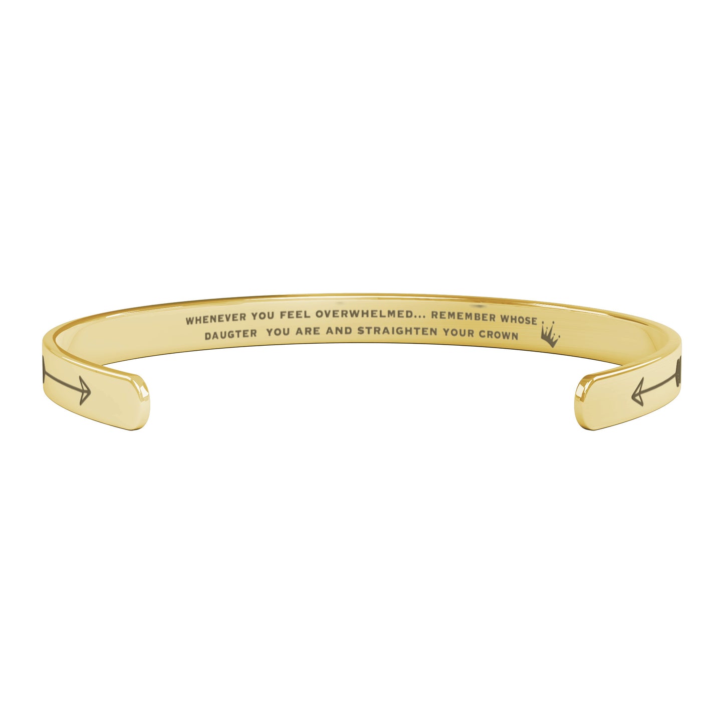 Remember Who You Are and Straighten Your Crown Personalizable Cuff Bracelet