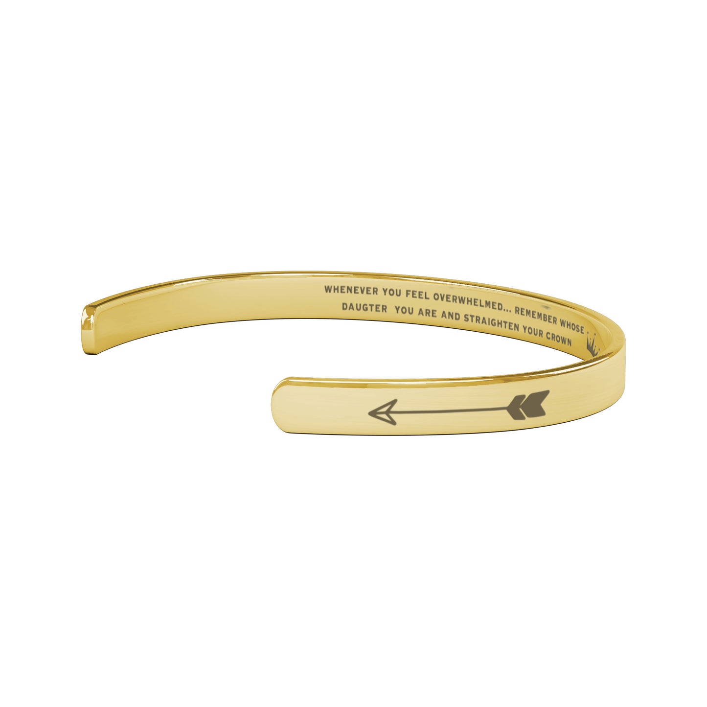 Remember Who You Are and Straighten Your Crown Personalizable Cuff Bracelet