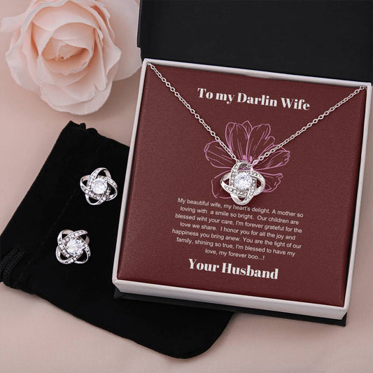 To My Darlin Wife Earring & Necklace Set